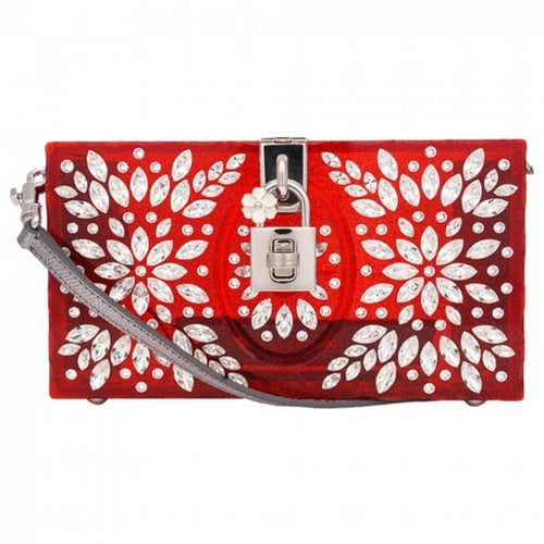 Pre-owned Dolce & Gabbana Clutch Bag In Red