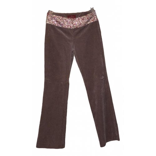 Pre-owned Valentino Straight Pants In Pink