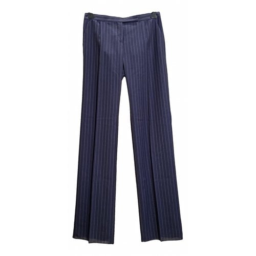 Pre-owned Max Mara Atelier Cashmere Large Pants In Blue