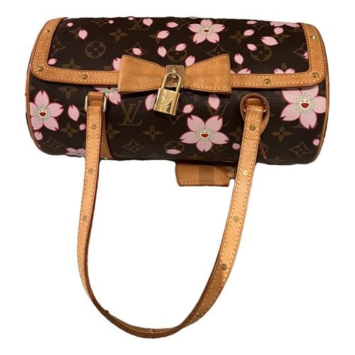 Pre-owned Louis Vuitton Vinyl Handbag In Brown