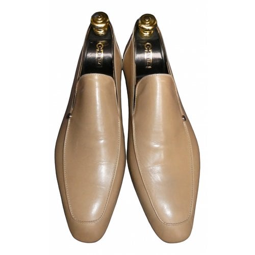 Pre-owned Zilli Leather Flats In Beige