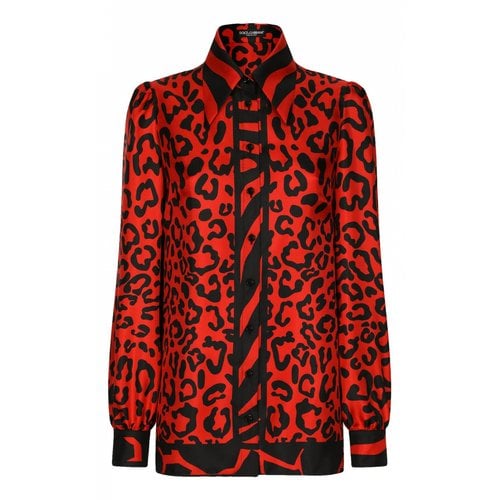 Pre-owned Dolce & Gabbana Silk Blouse In Red