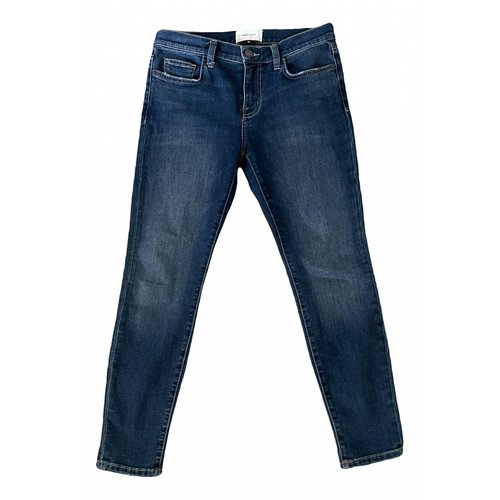Pre-owned Current Elliott Straight Jeans In Blue