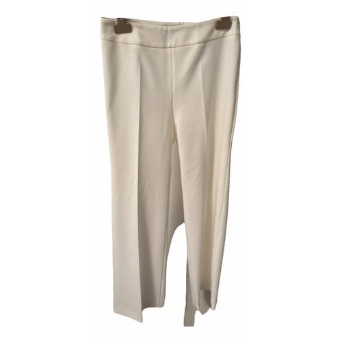 Pre-owned Alessandro Dell'acqua Straight Pants In White