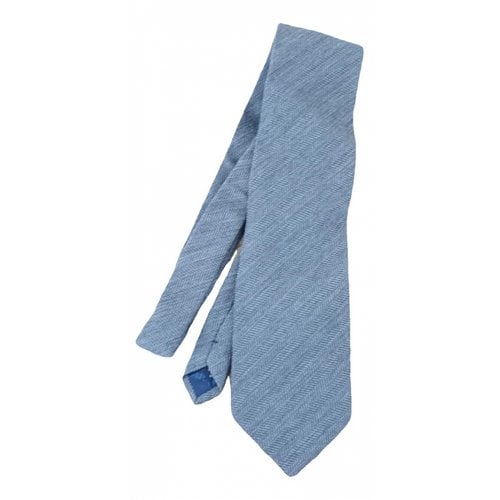 Pre-owned Roccobarocco Silk Tie In Grey