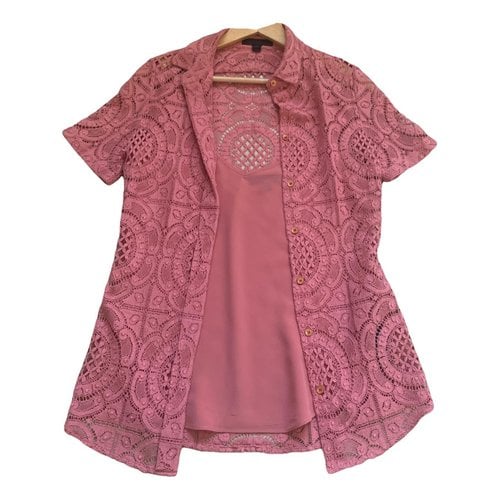 Pre-owned Burberry Lace Blouse In Pink