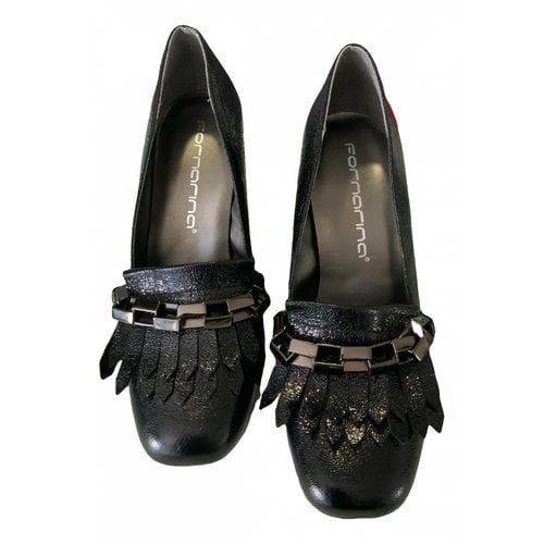 Pre-owned Fornarina Leather Heels In Black