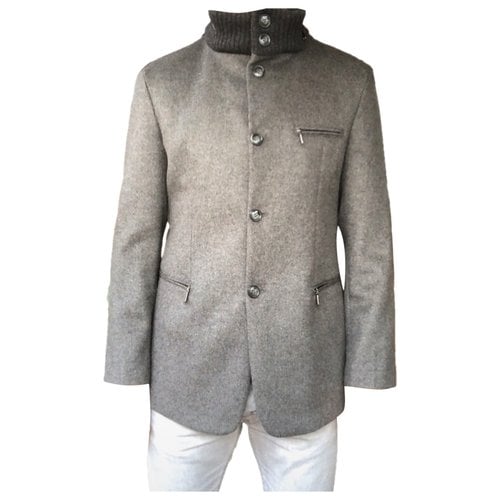 Pre-owned Emporio Armani Cashmere Coat In Grey