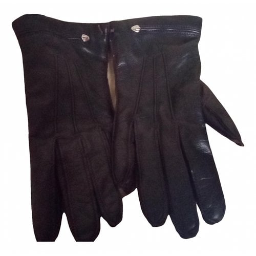 Pre-owned Piero Guidi Leather Gloves In Brown