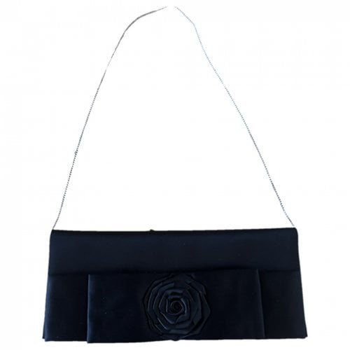 Pre-owned Giorgio Armani Cloth Clutch Bag In Black