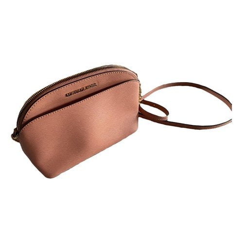 Pre-owned Michael Kors Cindy Vegan Leather Crossbody Bag In Pink