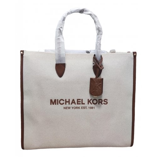 Pre-owned Michael Kors Cloth Crossbody Bag In Brown