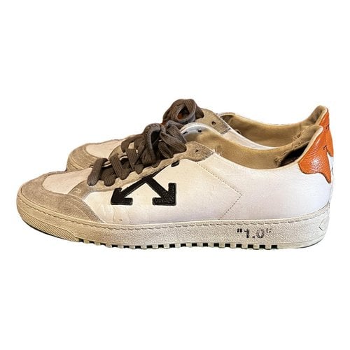Pre-owned Off-white Low 2.0 Leather Low Trainers In White