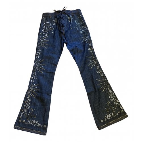 Pre-owned Jean Paul Gaultier Trousers In Blue