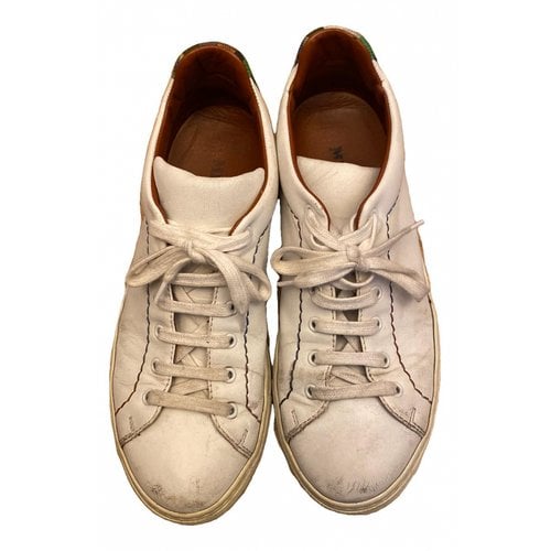 Pre-owned Missoni Leather Low Trainers In White