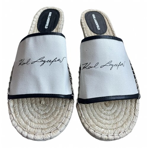 Pre-owned Karl Lagerfeld Cloth Flip Flops In Other