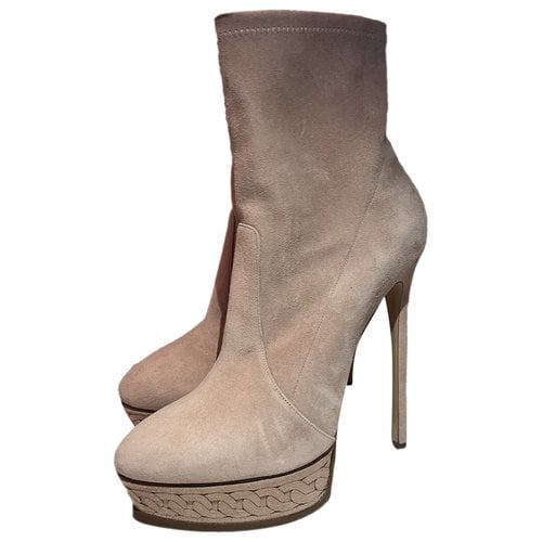 Pre-owned Casadei Boots In Pink