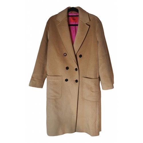 Pre-owned Max & Co Wool Coat In Camel