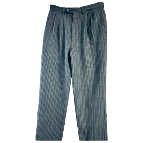 Pre-owned Dior Wool Straight Pants In Other