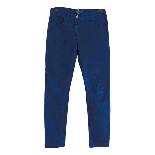 Pre-owned Etro Slim Pants In Blue
