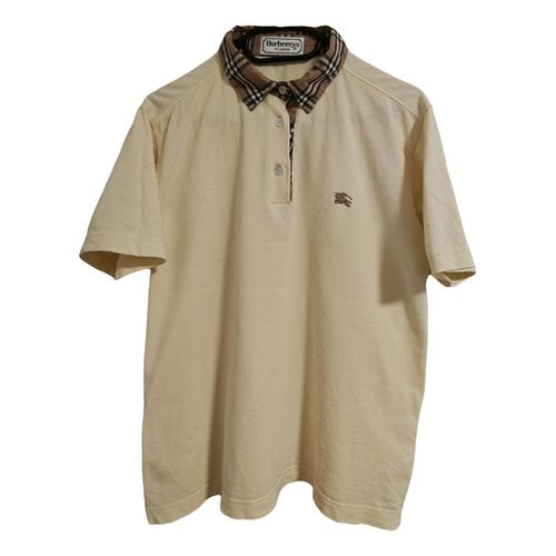 Pre-owned Burberry Polo Shirt In Yellow