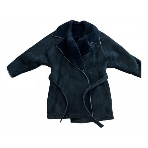 Pre-owned Rizal Leather Coat In Black