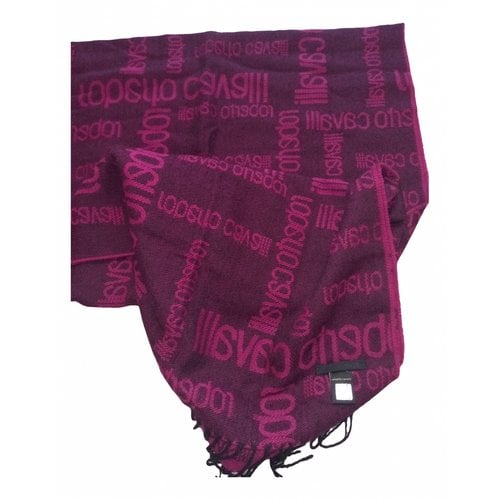 Pre-owned Roberto Cavalli Wool Scarf In Purple
