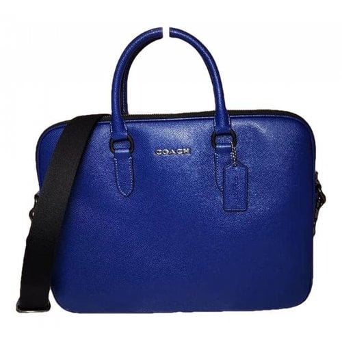 Pre-owned Coach Leather Bag In Blue