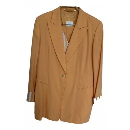 Pre-owned Escada Wool Suit Jacket In Orange