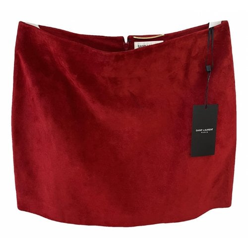 Pre-owned Saint Laurent Mini Skirt In Red