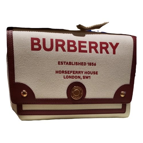 Pre-owned Burberry Handbag In White