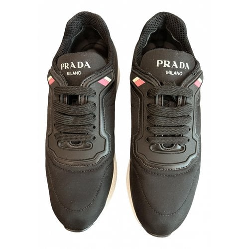 Pre-owned Prada Trainers In Black