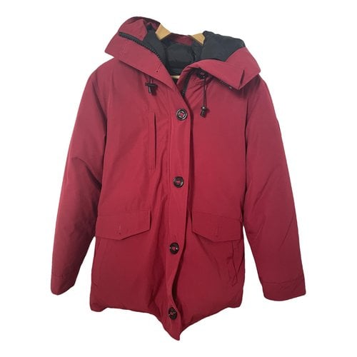 Pre-owned Canada Goose Trench Coat In Red