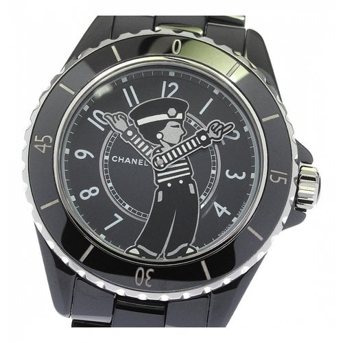 Pre-owned Chanel Watch In Black