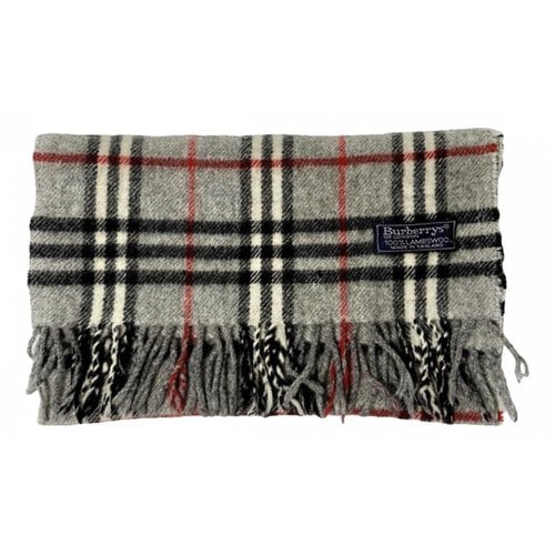 Pre-owned Burberry Scarf In Grey