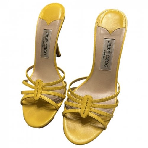 Pre-owned Jimmy Choo Leather Heels In Yellow