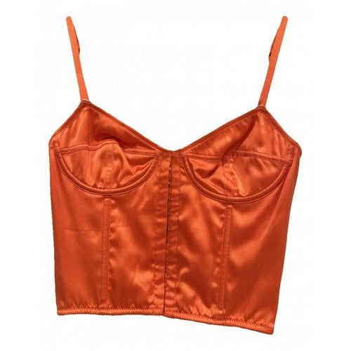 Pre-owned Dolce & Gabbana Silk Top In Orange
