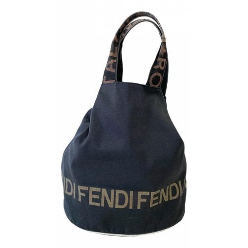 Pre-owned Fendi Cloth Handbag In Black