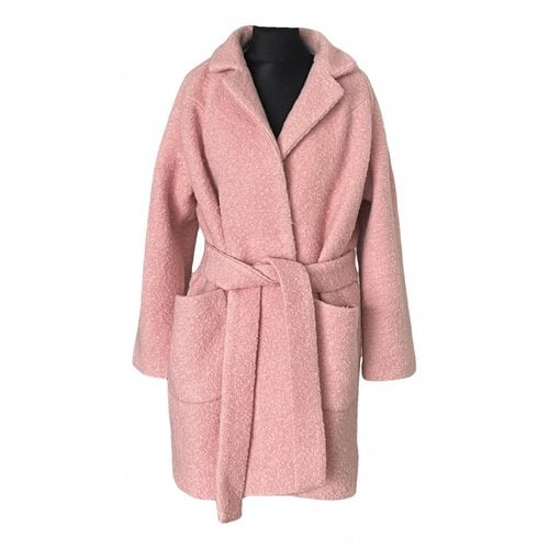 Pre-owned Ganni Coat In Pink