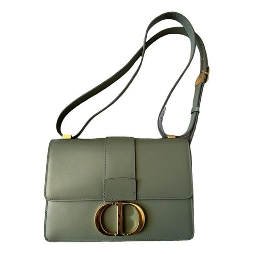 Pre-owned Dior 30 Montaigne Leather Crossbody Bag In Green