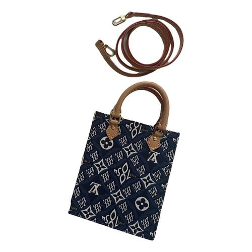 Pre-owned Louis Vuitton Plat Cloth Handbag In Blue