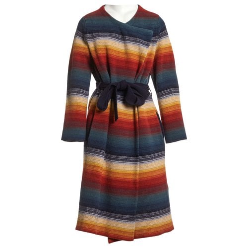 Pre-owned Chloé Wool Coat In Multicolour