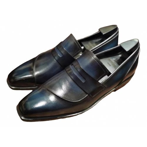 Pre-owned Berluti Leather Flats In Blue