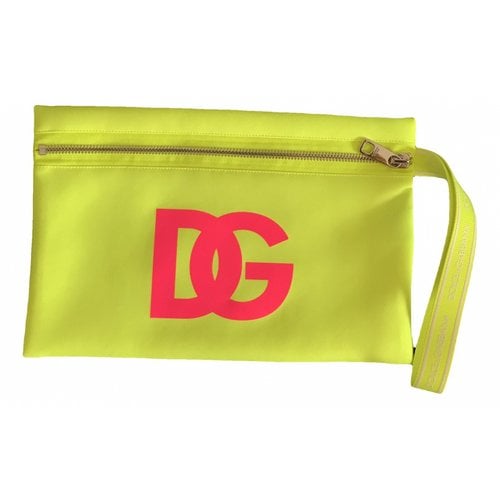 Pre-owned Dolce & Gabbana Clutch Bag In Yellow
