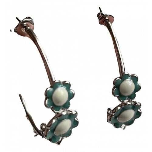 Pre-owned Isabel Marant Silver Earrings In Turquoise