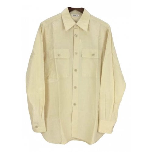 Pre-owned Auralee Silk Shirt In Yellow