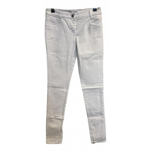 Pre-owned Dior Slim Jeans In White