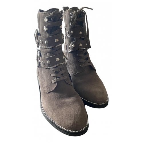 Pre-owned Tamaris Leather Snow Boots In Grey