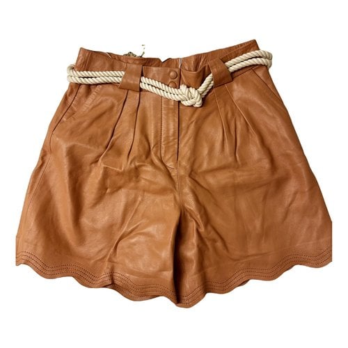 Pre-owned Zimmermann Leather Shorts In Pink