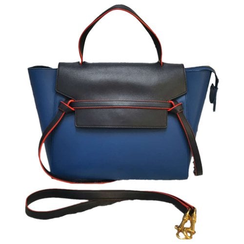 Pre-owned Celine Belt Leather Handbag In Multicolour